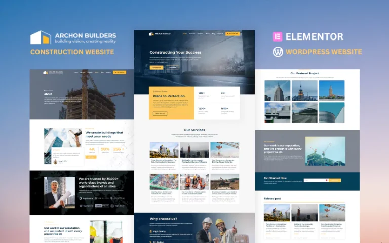 ArchiBuilder Construction Elementor Template Kit