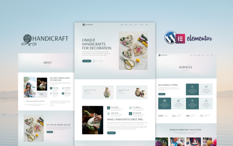 Unique Handicrafts Elementor Template Kits