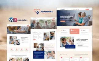 Aldenaire Health Care Website Design Elementor Template Kit