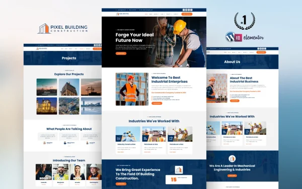 Building Construction Webdesign Template kit