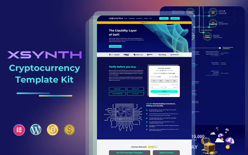 Premium Crypto Currency Web Design Template Kit