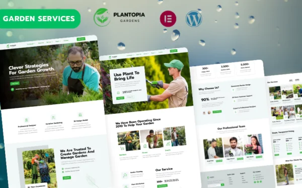 Build a stunning and responsive gardening WordPress website with our customizable Plantopia Gardening Services Website Template Kit.