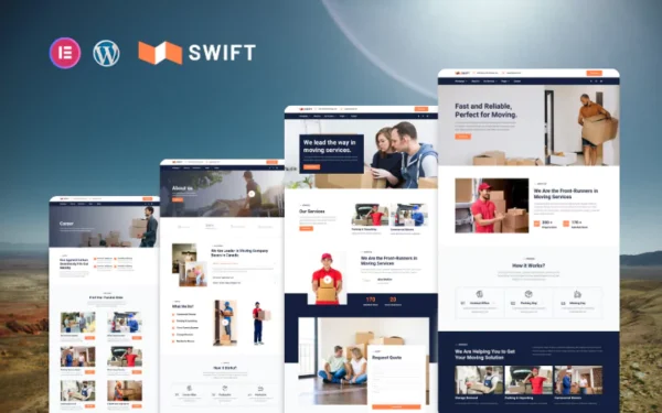 Create a professional Moving Service WordPress website with our customizable, responsive Swift Moving Service Elementor Template Kit for moving providers.