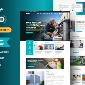 Heating & Air Conditioning Repair WordPress Elementor Template Kit | AC Repair & HVAC Service Website Theme