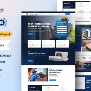 AC Repair & Heating WordPress Elementor Template Kit | HVAC Services, Ventilation & Maintenance Website Theme