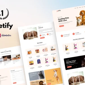 Pet Food WordPress Elementor Landing Page