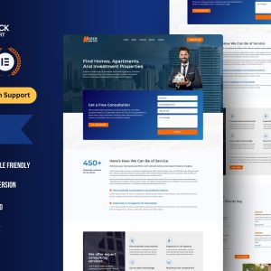 Real Estate & Property Management WordPress Elementor Template Kit | Luxury Listing & Apartment Landing Page
