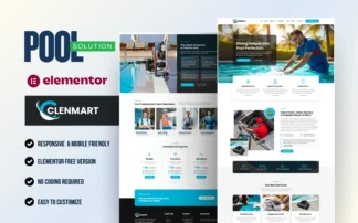 Cleanmart – Pool Cleaning Services WordPress Elementor Template Kit