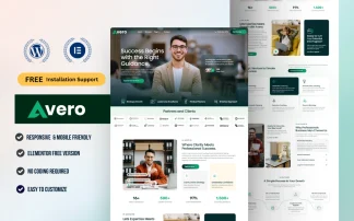 Avero - Business Consultation & Strategy WordPress Elementor Template Kit
