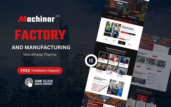 Machinor Factory and Manufacturing WordPress Theme Preview