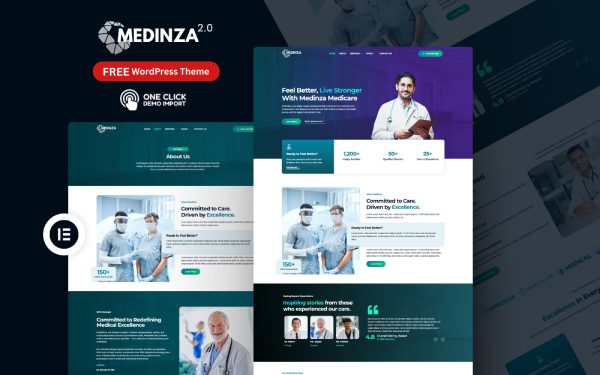 Medinza – Free Medical & Clinic Elementor WordPress Theme