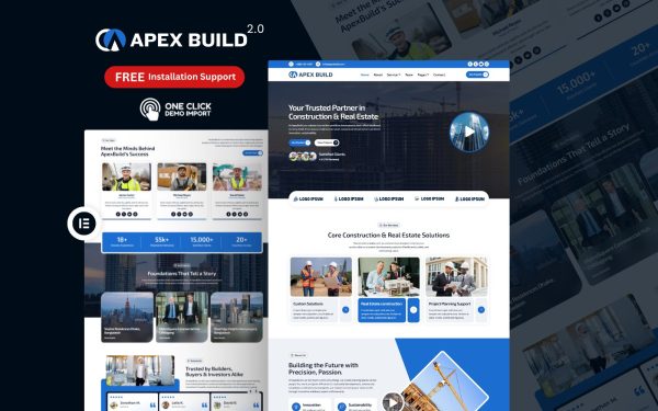 Construction WordPress Theme – ApexBuild 2.0 | Engineering & Contractor Solution