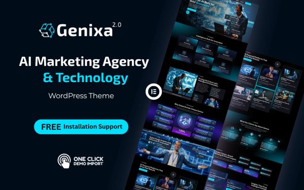 AI Marketing WordPress Theme – Genixa 2.0 | Powerful Digital Agency & Growth Solution