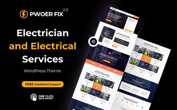 Electrical Services WordPress Theme – PowerFix 2.0 | Electrician & Handyman Solution