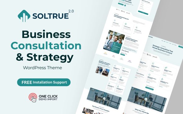 Consultation WordPress Theme – Soltrue 2.0 | Corporate Coach & Advisor Solution