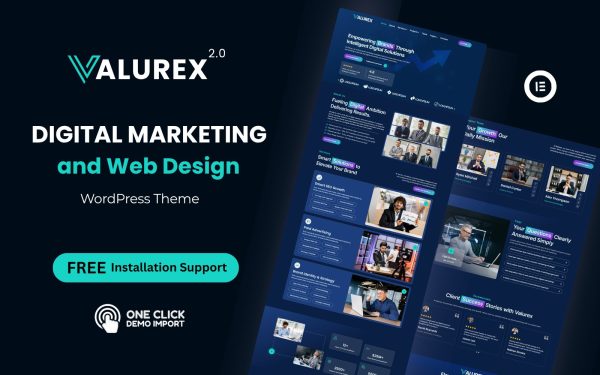 Digital Marketing WordPress Theme – Valurex 2.0 | SEO & Web Design Agency Solution