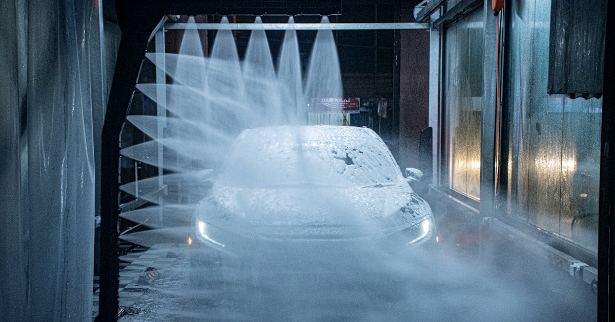 water fountain in the middle of the road