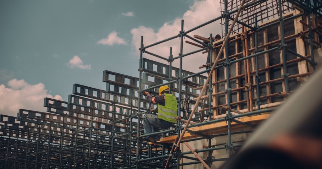 a person on a ladder