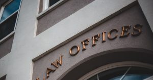 a law office sign on the side of a building