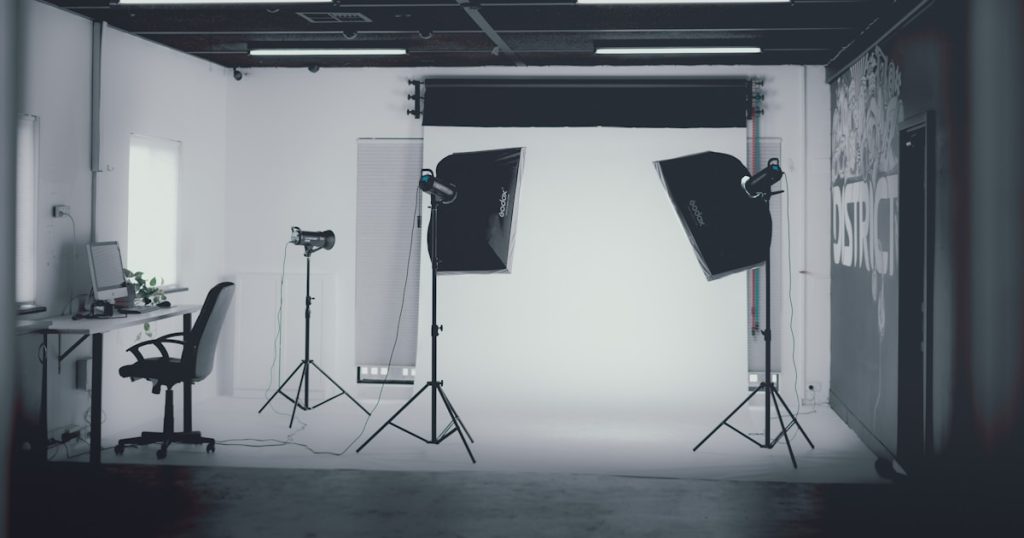 black and white music stand
