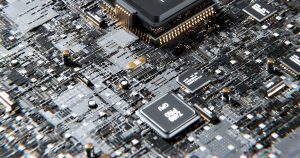 a computer chip with the letter a on top of it