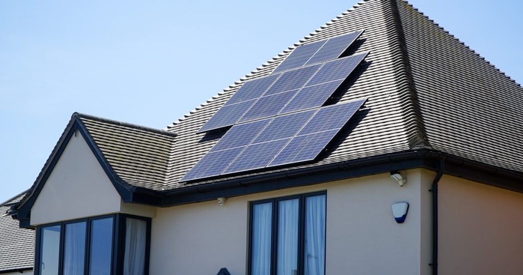 a house with solar panels